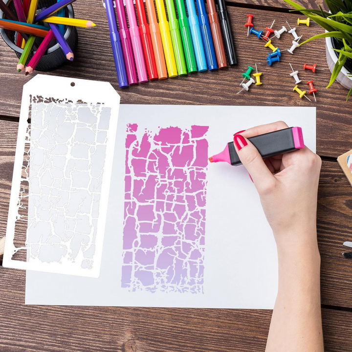 Texture Stencil Painting Template I Basic Hollow Stencil for Scrapbook Projects