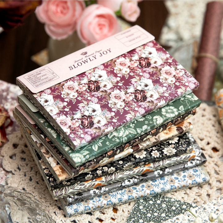 Textures Craft Paper Slowly Happy Floral Background