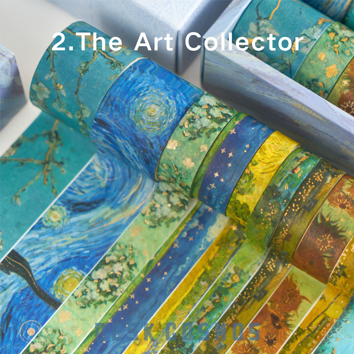 The Art Collector Washi Tape | Gold Foil Washi Tape | Beautiful Decorative Stickers for Planner