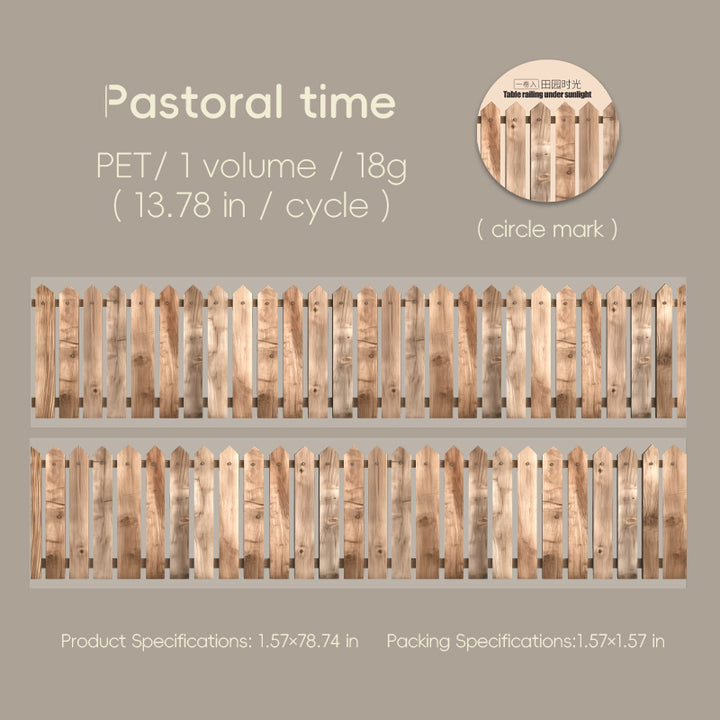 The Fence in the Sun Pastoral Time PET Tape Natural Aesthetic