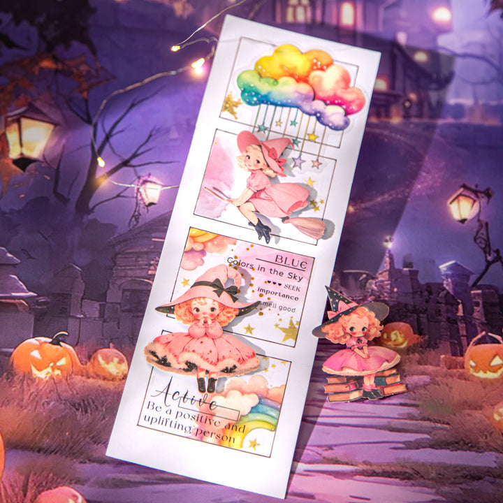 The Little Witch Lilith Character Sticker For Junk Journal
