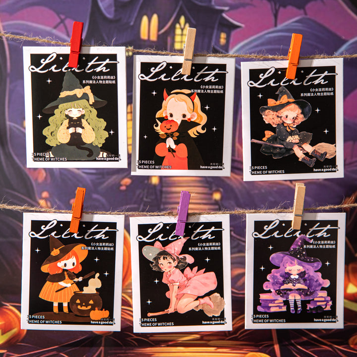 The Little Witch Lilith Magic Sticker For Creative Scrapbooking