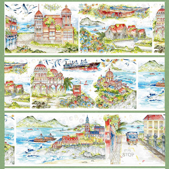 Tide Dock Daily Life Ocean PET Tape Journal Highlights