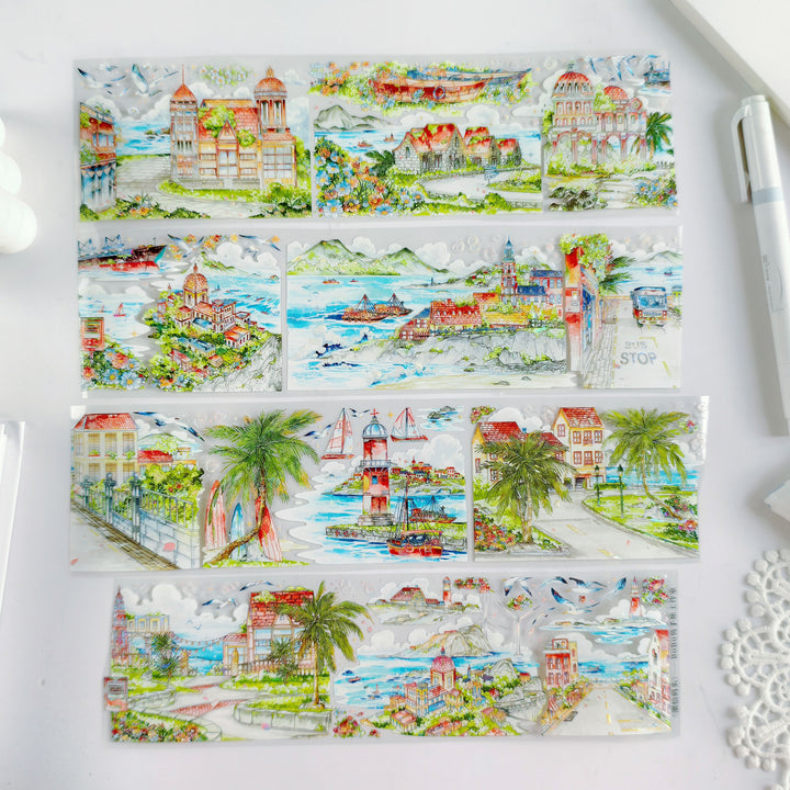 Tide Dock Daily Life Ocean PET Tape Personal Decor