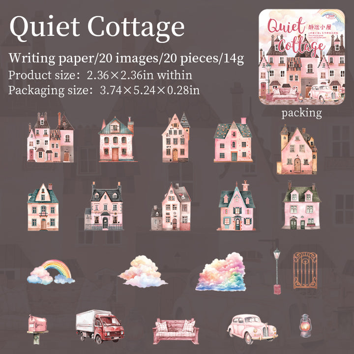 Time Cabin Quiet Cottage Stickers Scenic DIY Craft