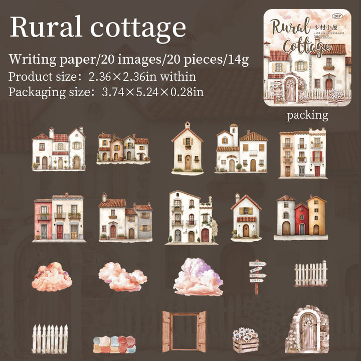 Time Cabin Rural Cottage Stickers Country Style