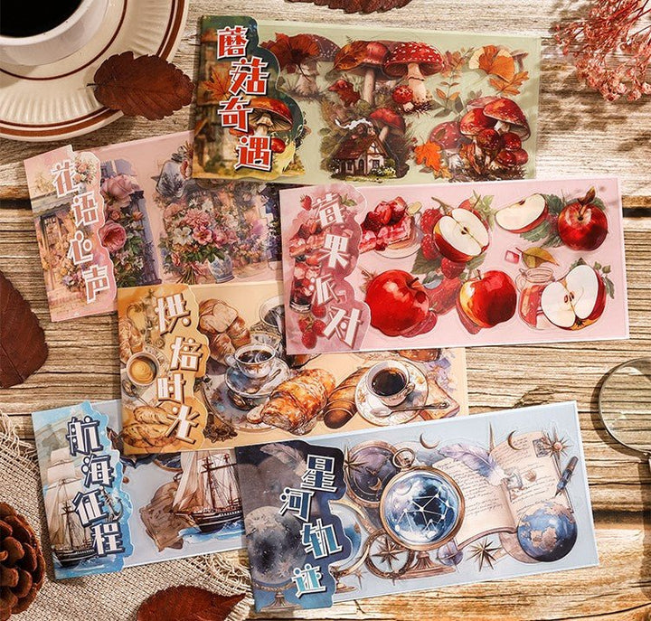 Time Notes PET Stickers Scrapbook Material for Collage