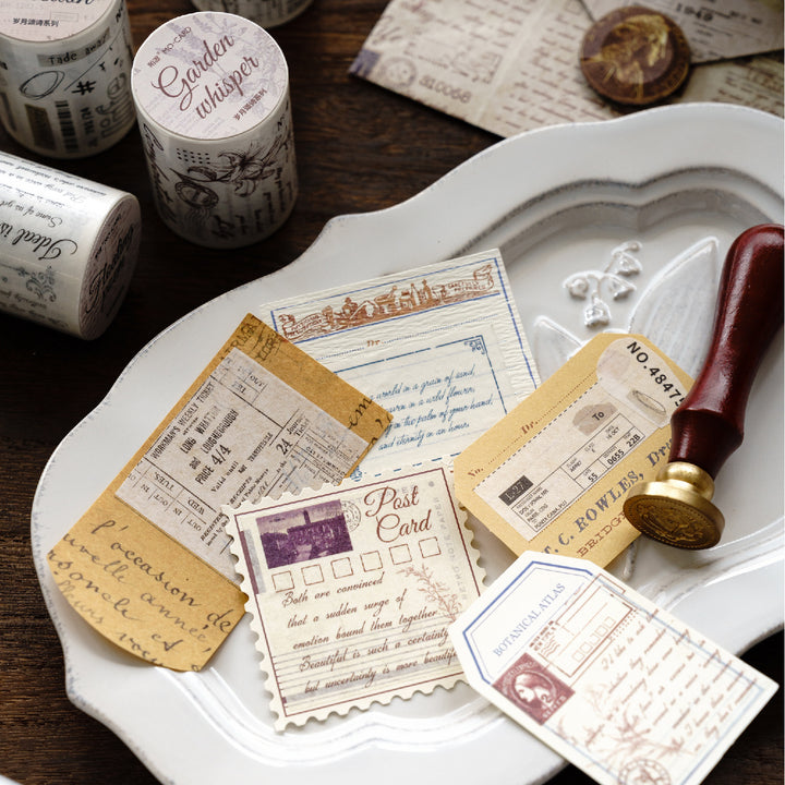 Time Ode Series Light Vintage Art Washi Tape
