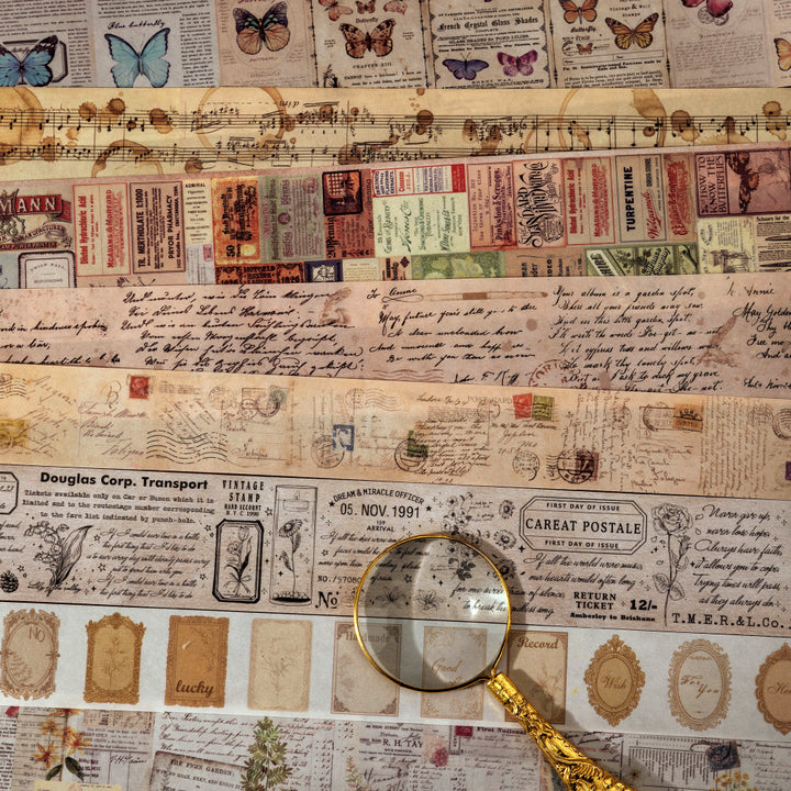 Time Past Series Aesthetic Retro Washi Paper Craft