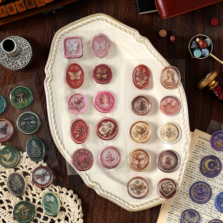 Time Soliloquy Wax Seal Scrapbooking Sticker for Journals