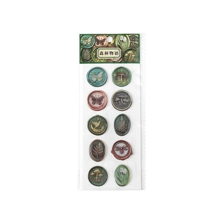 Time Soliloquy Wax Seal Stickers for Creative Decoration