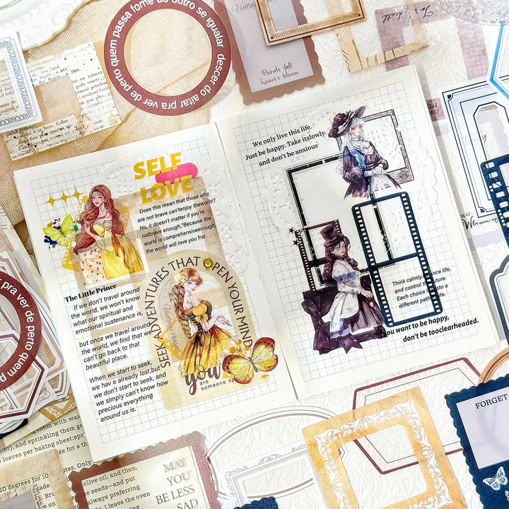 Time Trace PET Stickers Perfect for Personalized Journaling
