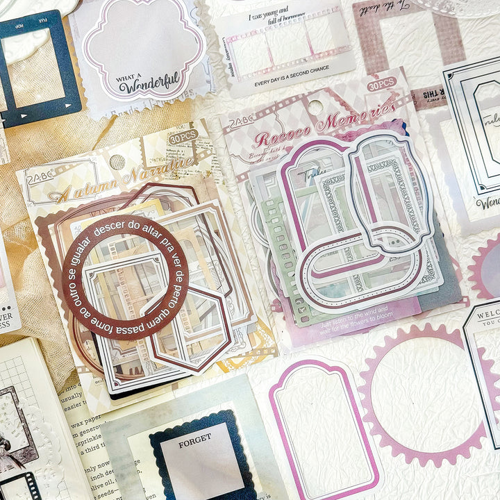Time Trace PET Stickers for Daily Diary Layouts
