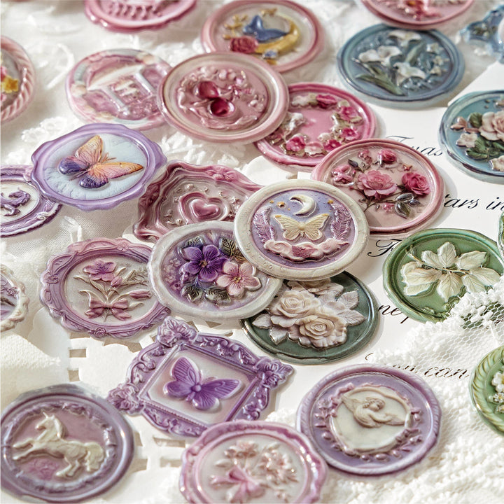 Time box series Retro Flower PVC Stickers for Scrapbook