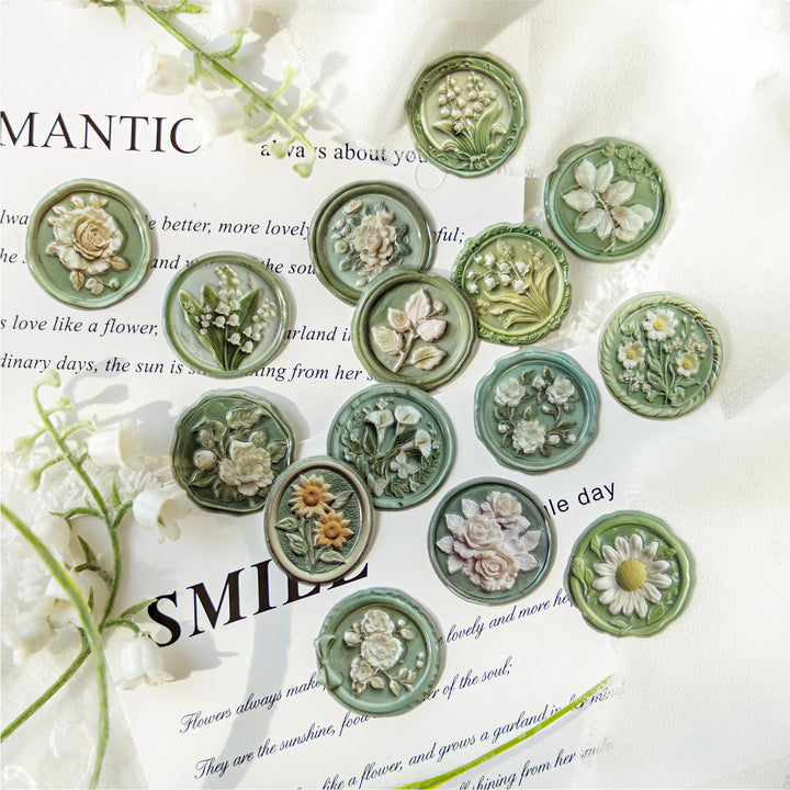 Time box series Vintage Stickers with Flower Design for Decoration