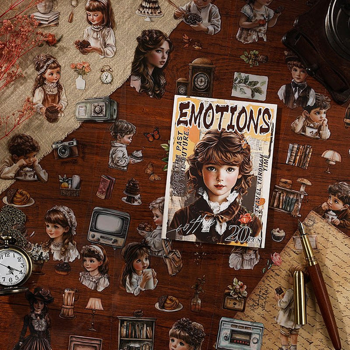 Tracing Back Time Retro PET Stickers For Storytelling Journals