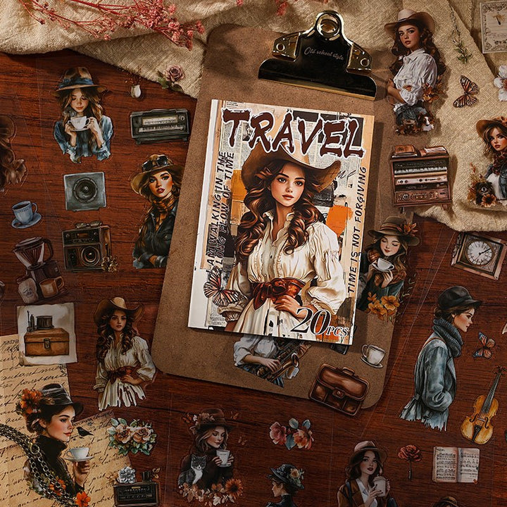 Tracing Back Time Retro Stickers Ideal for Memory Keeping