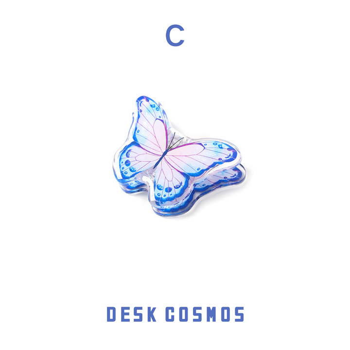 Transparent Acrylic Butterfly Planner Clip | Retro Desk Accessory