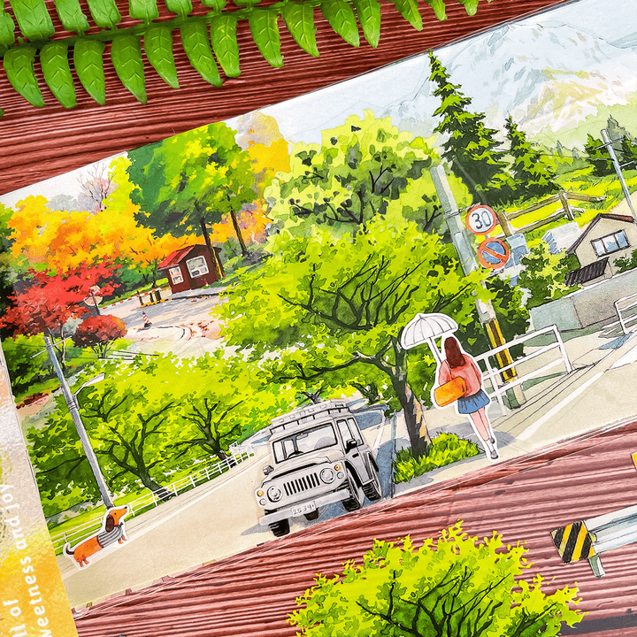 Travel Spring Camping In The Wild PET Tape Decorative Scenery