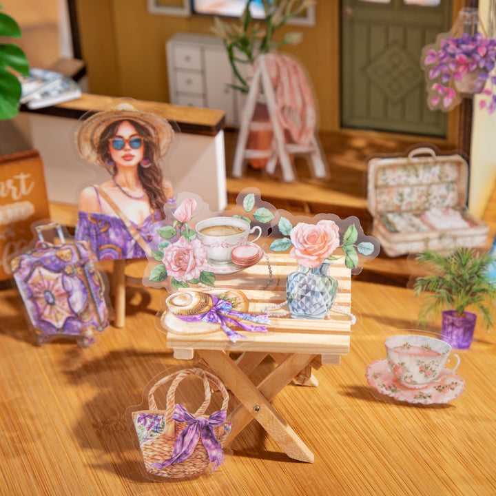 Travel Stickers Holiday Style PET Scenic Background