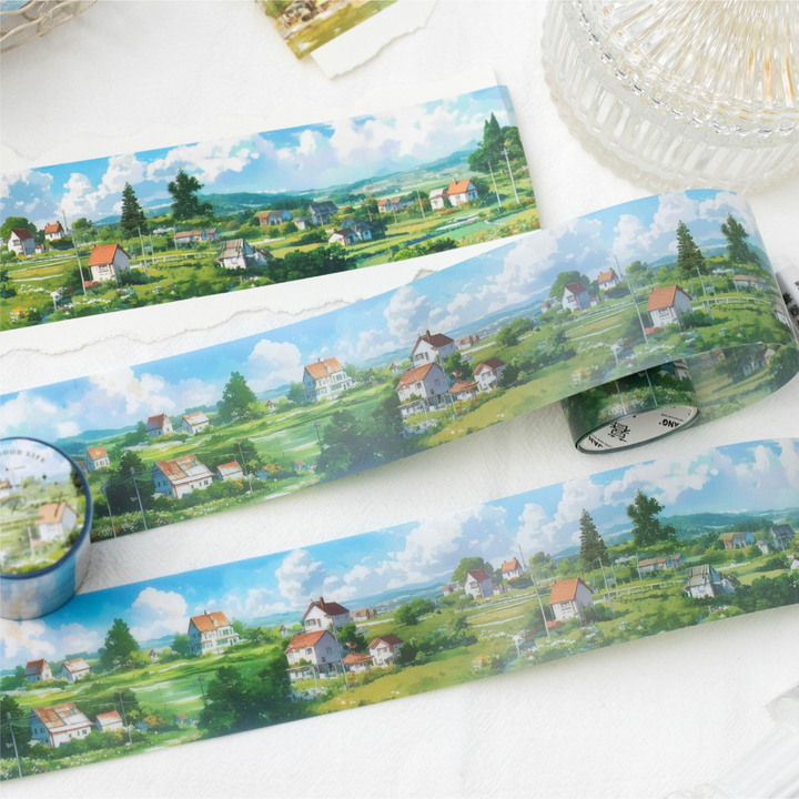 Travel Time Scenery Tape City Countryside Collage
