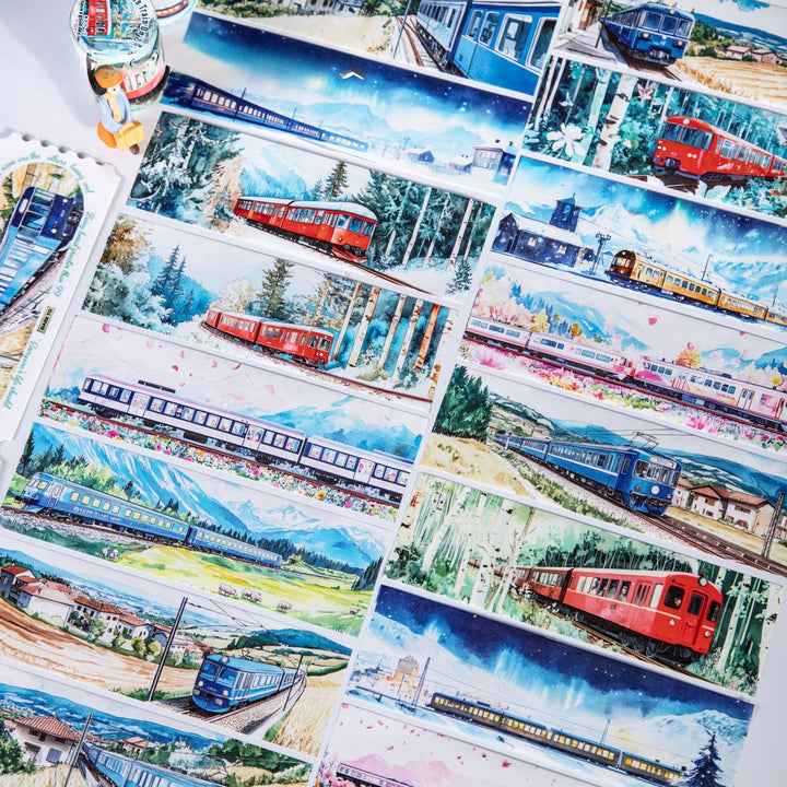 Travel Washi Tape The Train on the Road scenery tape