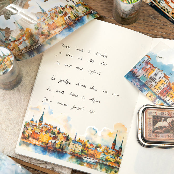 Travel around Europe PET Tapes for Artistic Decor