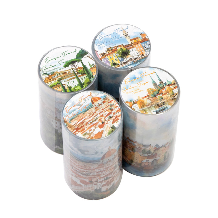 Travel around Europe PET Tapes for Easy Scrapbooking Decoration