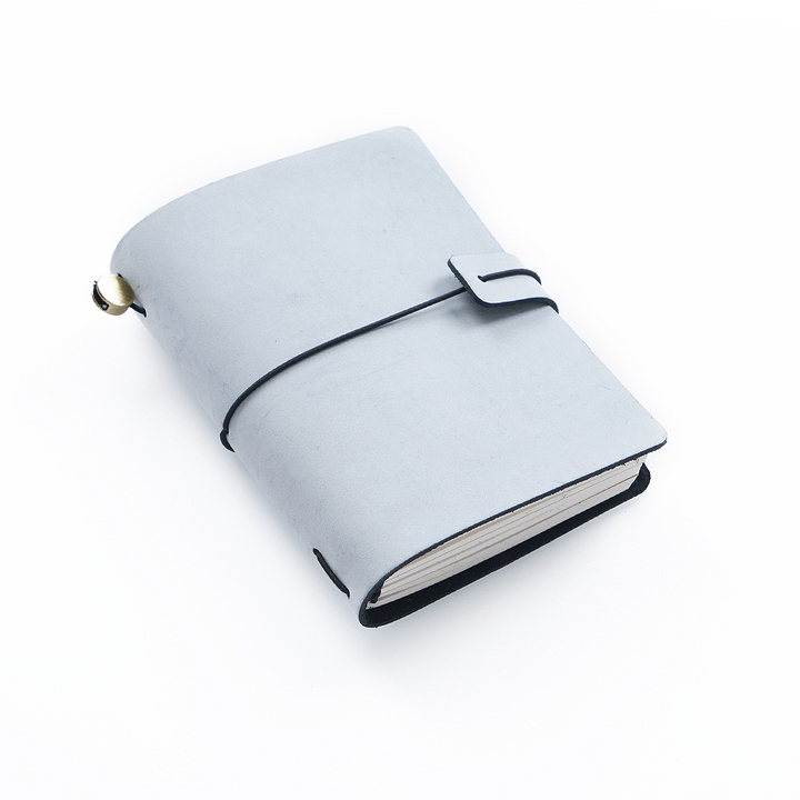 Traveler's Notebook Series Fog Wax Leather Journal Black Passport Size