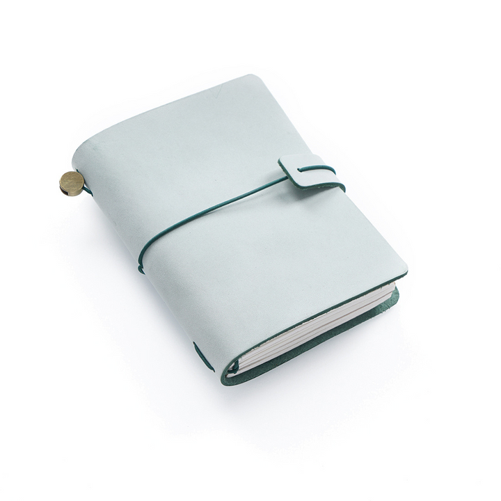 Traveler's Notebook Series Fog Wax Leather Journal Grass Green Passport Size