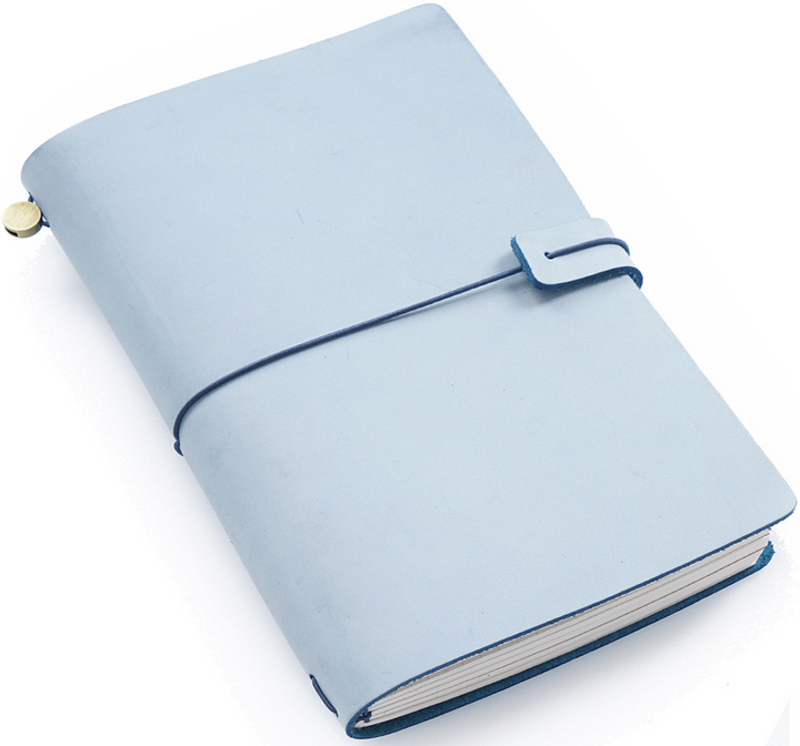 Traveler's Notebook Series Fog Wax Leather Journal Sky Blue A5 Sizec
