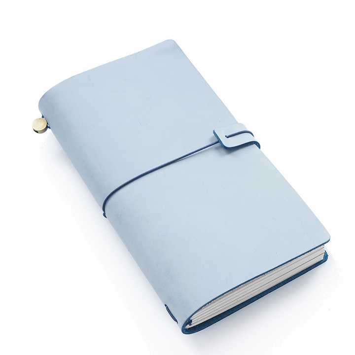 Traveler's Notebook Series Fog Wax Leather Journal Sky Blue Pocket Size