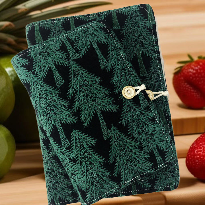 Tree and Forest Embroidery Journal Page Flip Effect