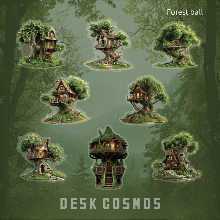Treehouse Series Forest Ball PET Stickers Enchanted Nature Theme