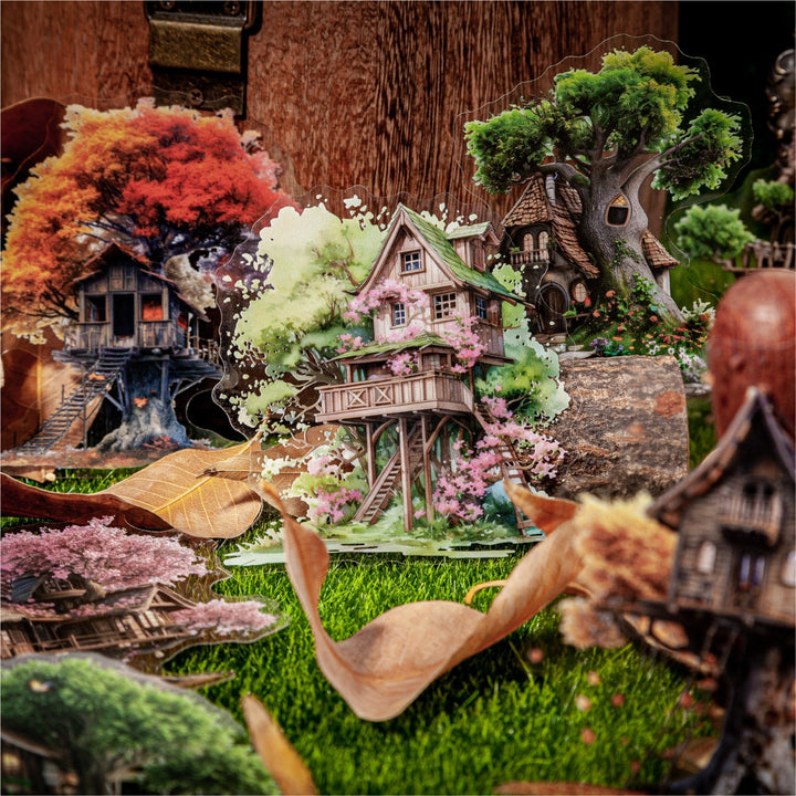 Treehouse Series PET Stickers Artistic Fantasy Sticker Set