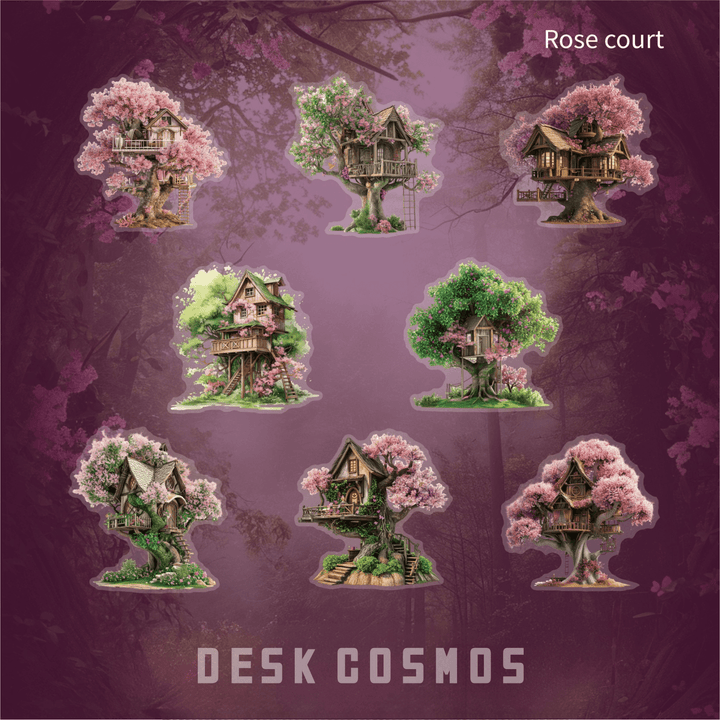 Treehouse Series Rose Court PET Stickers Romantic Botanical Aesthetic