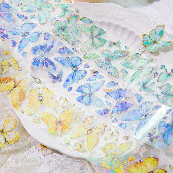Twilight Garden Series Romantic Butterflies PET Tape for Journal Projects