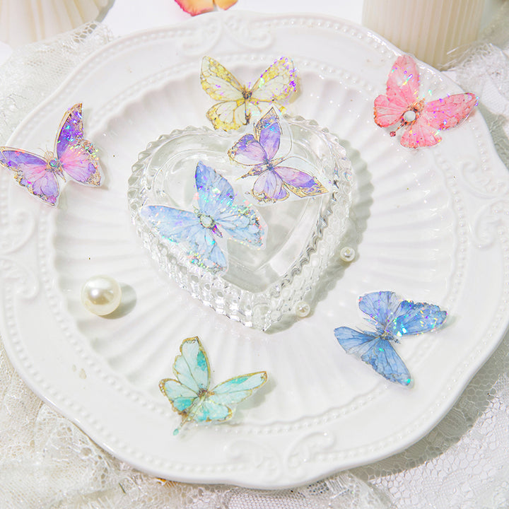 Twilight Garden Series Vintage Butterfly PET Tape for Art Journal
