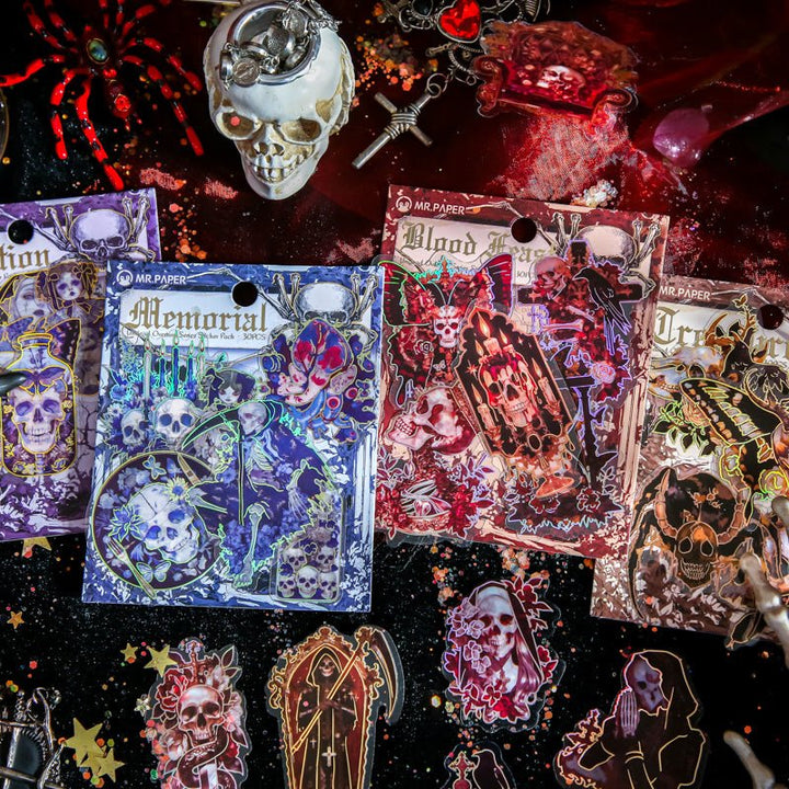 Undead Overture Series PET Stickers Gothic Art Suitable for Journal Decoration