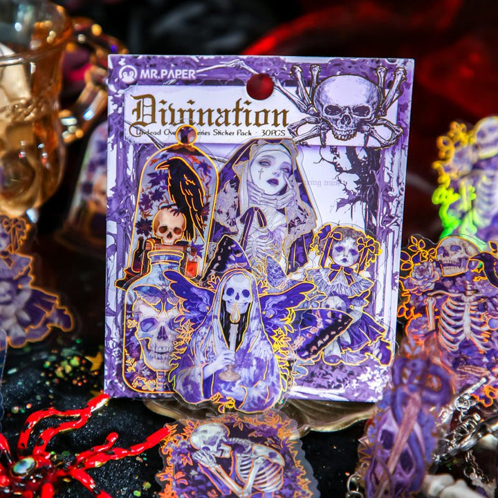 Undead Overture Series PET Stickers Gothic Skull Art for Personal Projects