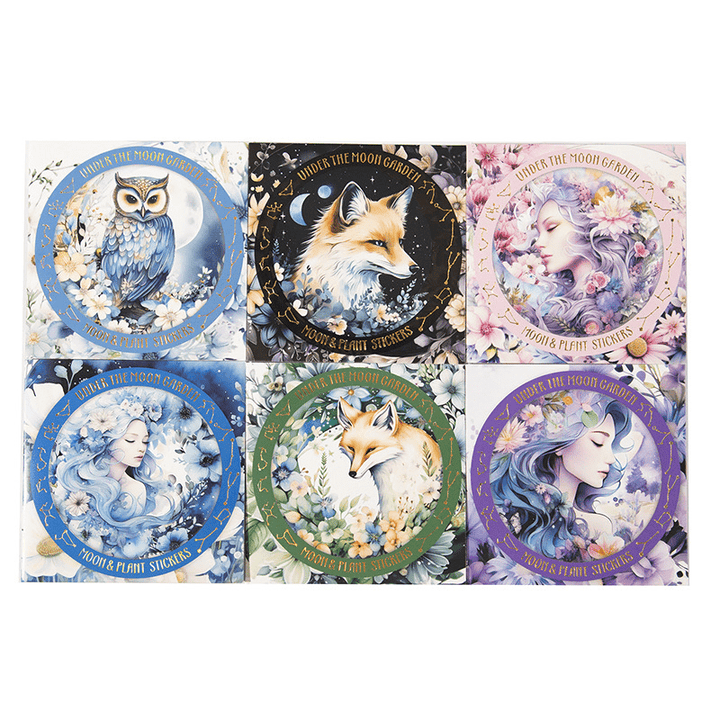 Under the Moon Garden PET Stickers Magic Plant Moonlight Stickers