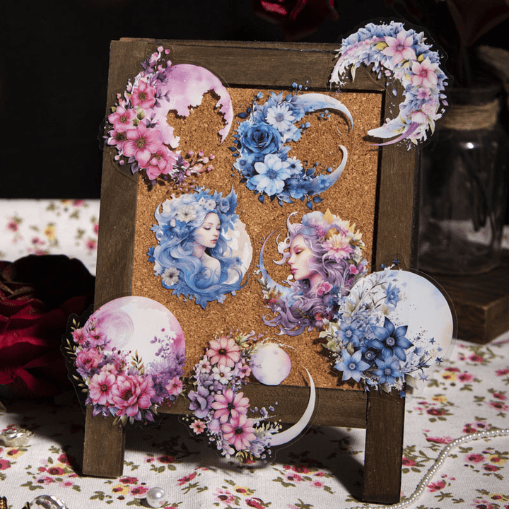 Under the Moon Garden PET Stickers Moon and Plant Magic Backgrounds