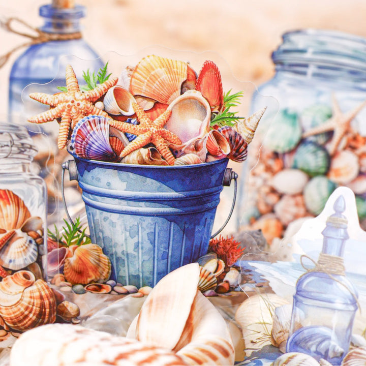 Underwater World Stickers Marine Background Creative