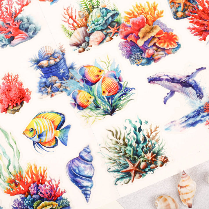 Underwater World Stickers Sea Life Suitable for Personalization