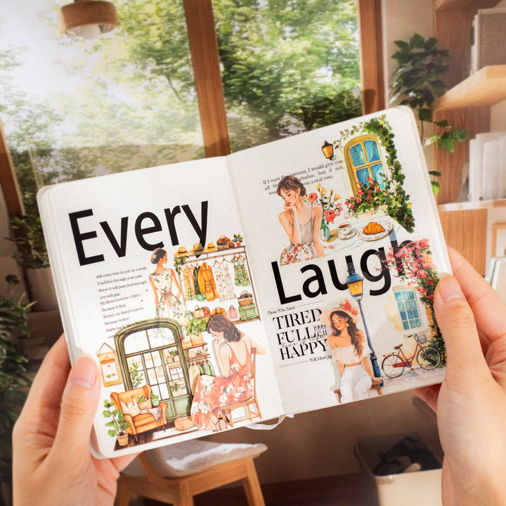 Urban Girl Writing Paper Stickers Elegant Design