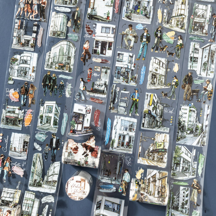 Urban Stroll Tape Urban Journal City Scene Illustration