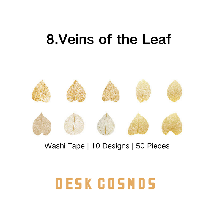 The sticker designs based on the Veins of the Leaf come in 10 different styles.