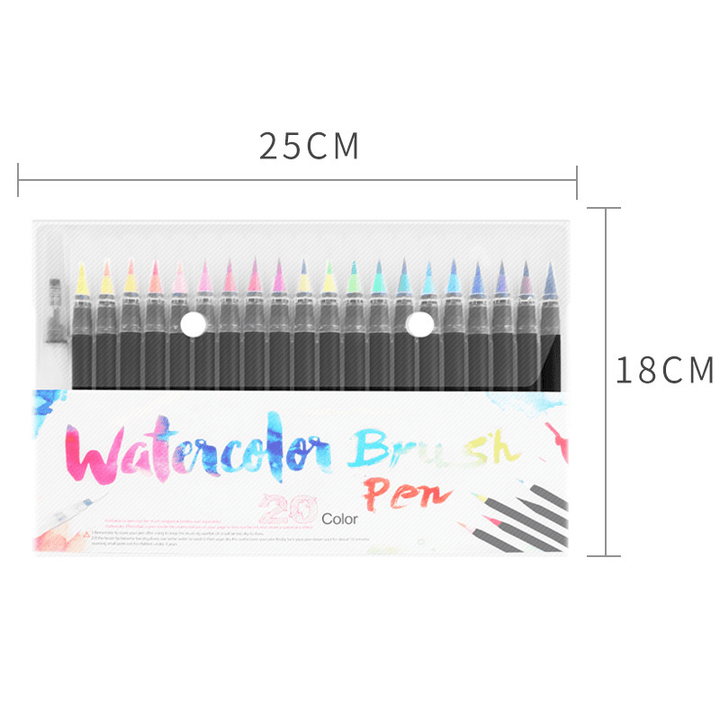 Vibrant Watercolor Brush Pens Set with Soft Tips Suitable for Art Projects