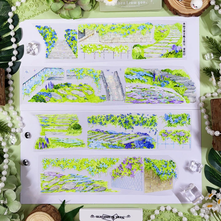 Vine Path PET Tape Aesthetic Material for Diary Creation
