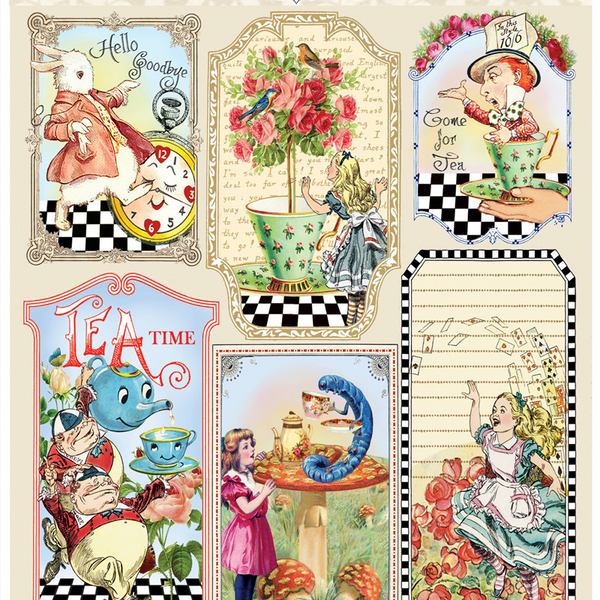 Vintage Alice Retro Stickers Colorful Design